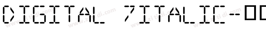 Digital 7italic字体转换